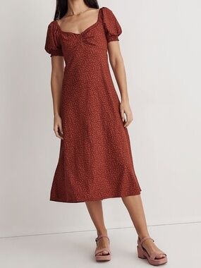 Madewell floral puff sleeve dress